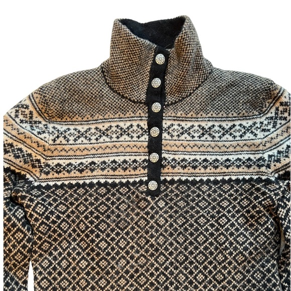 Eddie Bauer Lamb wool sweater/turtleneck with front buttons - Picture 4 of 10